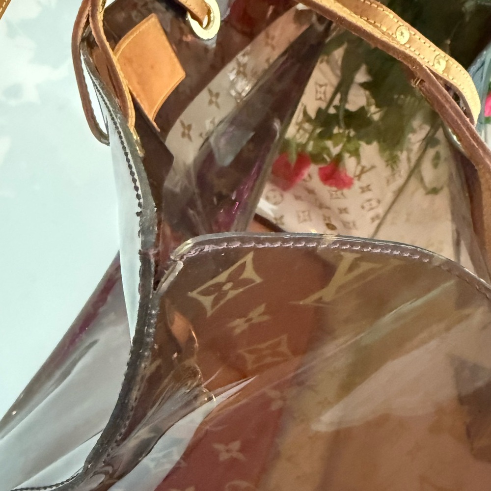 Louis Vuitton Translucent Monogram Ambre Cabas Cruise GM Clear Tote w/ LV Pouch - Picture 5 of 16